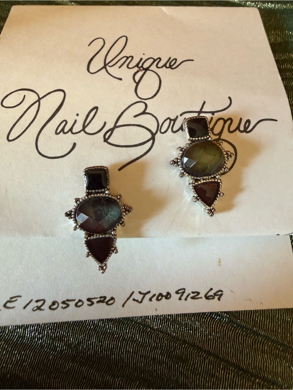 Dazzling Purple and Grey Post Earrings
